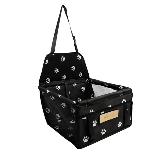 Fotelik transporter dla psa do auta Hauki wzór czarny