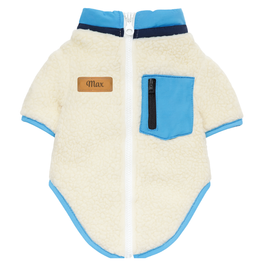 Ubranko kurtka dla psa Baranek niebieski