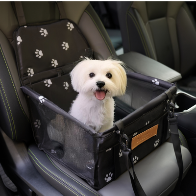 Fotelik transporter dla psa do auta Hauki wzór czarny