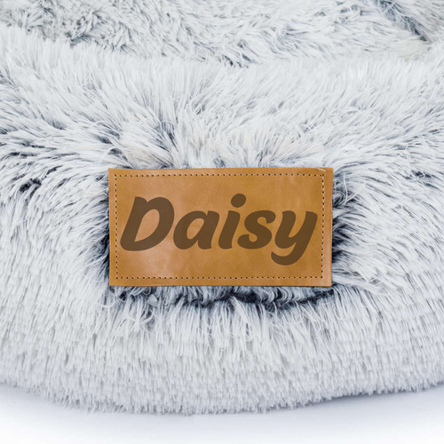 Personalizowane legowisko Shaggy dla średniego psa L jasny szary
