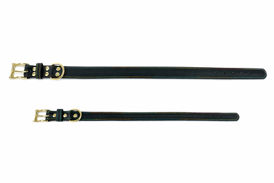 Skórzana obroża z personalizacją CANDY czarna