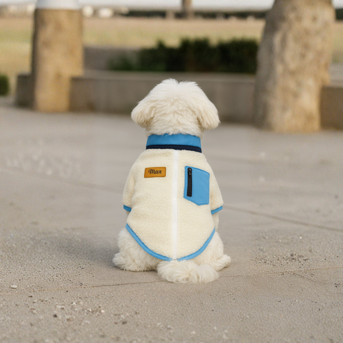 Ubranko kurtka dla psa Baranek niebieski