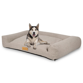 Legowisko dla psa z personalizacją XXL - baranek szary