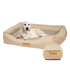 Personalizowane legowisko ortopedyczne dla psa Dogeste XXL beżowe