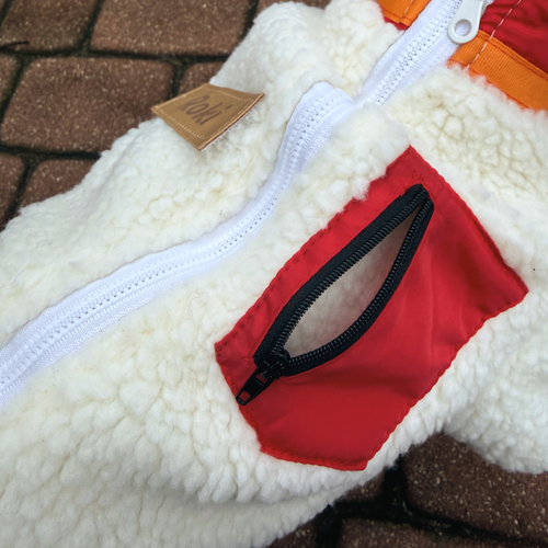 Ubranko kurtka dla psa Baranek czerwony