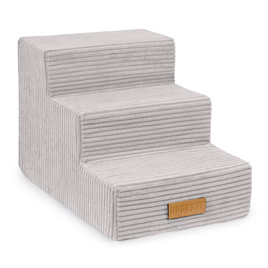 Schodki dla psa / kota 3-stopniowe - sztruks szary