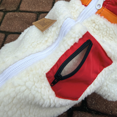 Ubranko kurtka dla psa Baranek czerwony