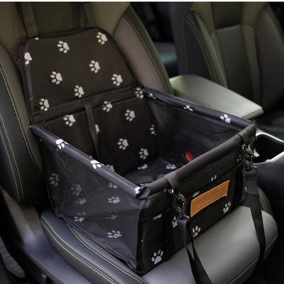 Fotelik transporter dla psa do auta Hauki wzór czarny