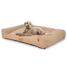 Legowisko dla psa z personalizacją XXL - baranek ciemny beż