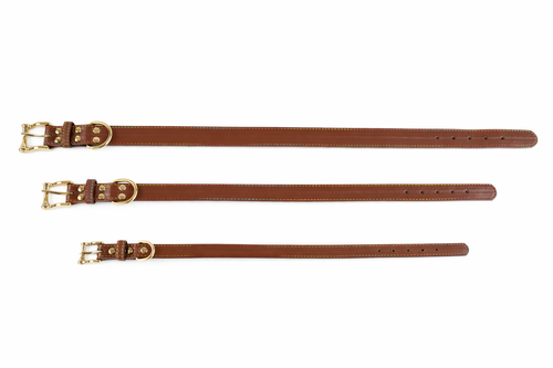 Skórzana obroża z personalizacją CANDY brązowa