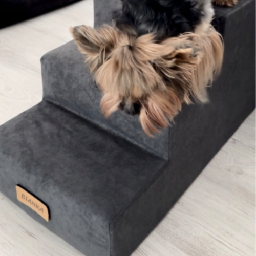 Schodki dla psa/kota 3-stopniowe - ciemny szary