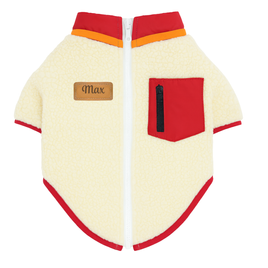 Ubranko kurtka dla psa Baranek czerwony