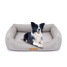 Personalizowane legowisko ortopedyczne dla psa Dogeste XXL szary sztruks