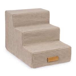 Schodki dla psa / kota 3-stopniowe - sztruks beż