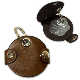 Adresówka skórzana otwierana brązowa + grawer