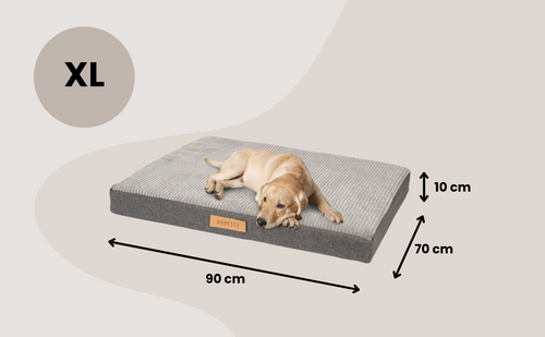 Personalizowany materac ortopedyczny dla psa Dogeste XL szary