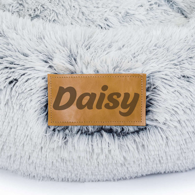 Personalizowane legowisko Shaggy dla średniego psa L jasny szary